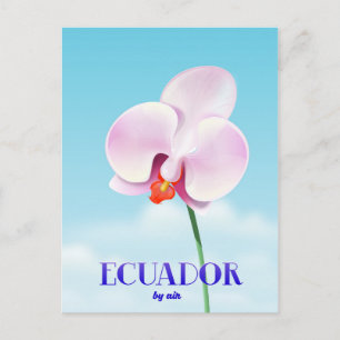Ecuador-reseaffisch för orchid vykort