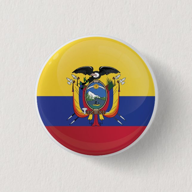 Ecuador Round Icon Flagga Knapp (Framsida)