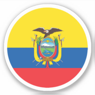 Ecuador rund dekal