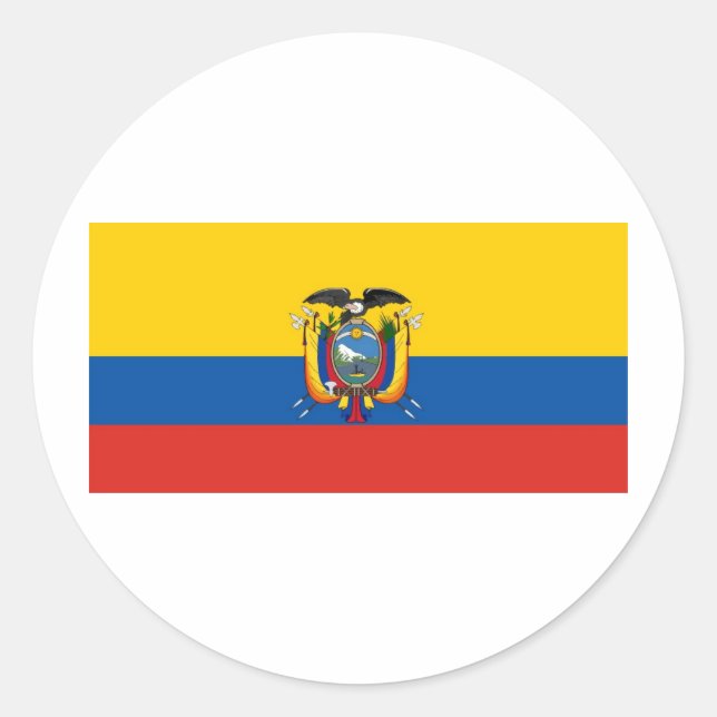 Ecuador Runt Klistermärke (Framsida)