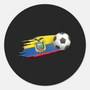 Ecuador Soccer Ball Ecuador Flagga Jersey - Ecuado Runt Klistermärke