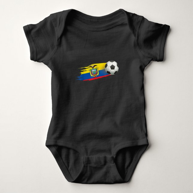 Ecuador Soccer Ball Ecuador Flagga Jersey - Ecuado T Shirt (Framsida)
