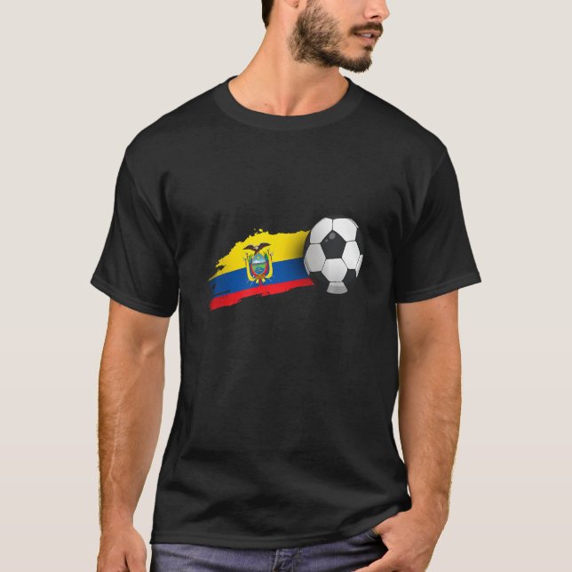 Ecuador Soccer Ball T Shirt (Framsida)