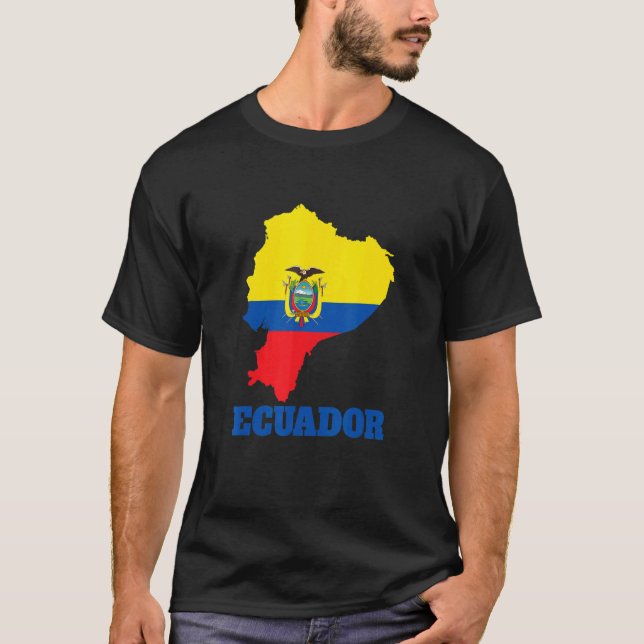 Ecuador soccer & football fan 2022  Flag of Ecuado T Shirt (Framsida)