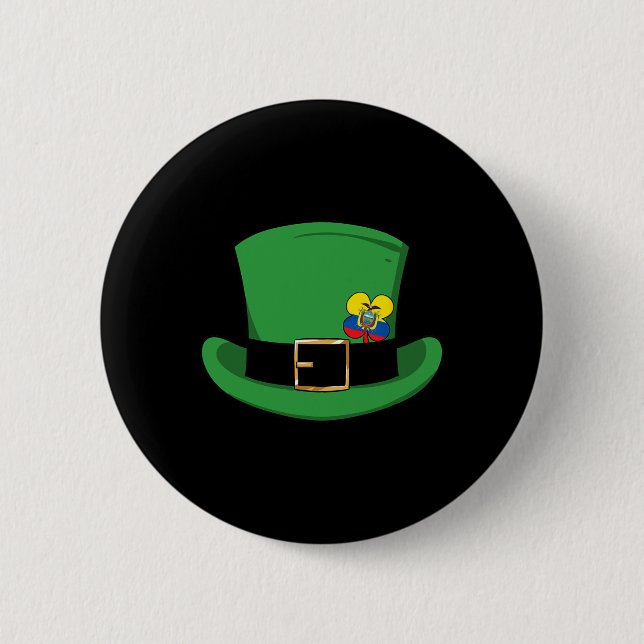 Ecuador Stolt ecuadoriansk flagga St. Patricks Day Knapp (Framsida)