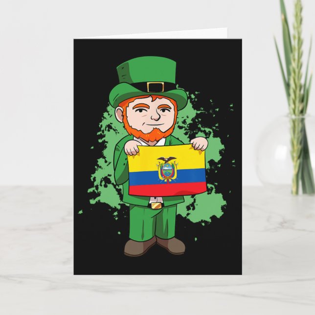 Ecuador Stolt ecuadoriansk flagga St. Patricks Day Kort (Framsida)