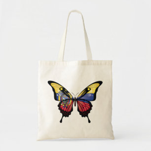 Ecuador Swallowtail Butterfly Flagga Sticker Tygkasse