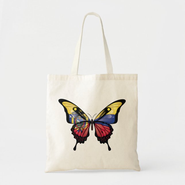 Ecuador Swallowtail Butterfly Flagga Sticker Tygkasse (Framsidan)