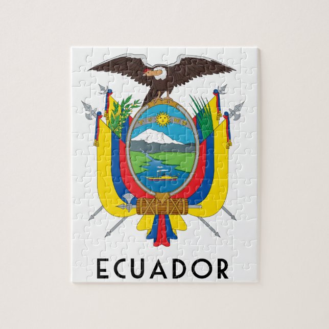 Ecuador - symbol/vapensköld/flagga/färger/emblem pussel (Vertikal)