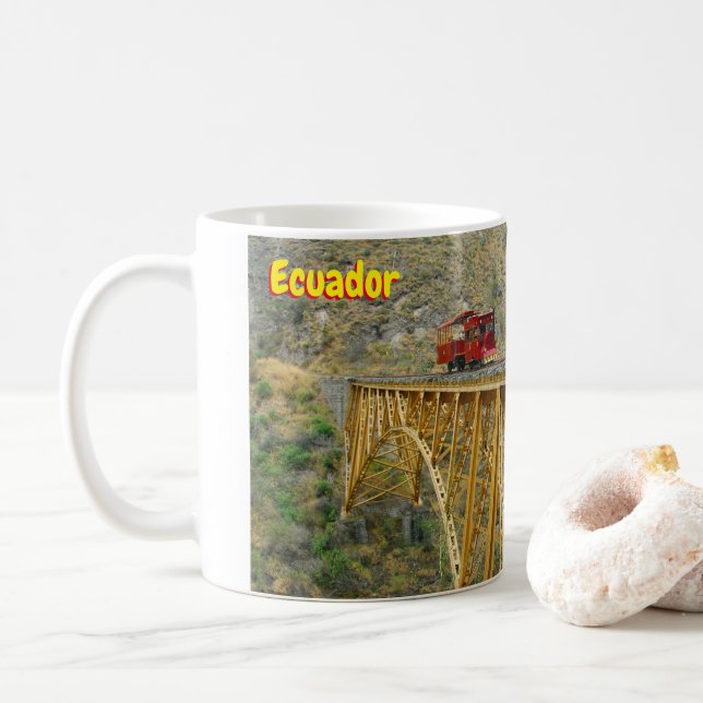 Ecuador tåg kaffemugg (Med munk)