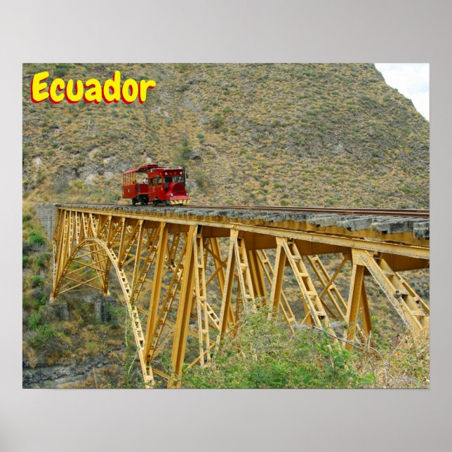 Ecuador tåg poster (Framsidan)