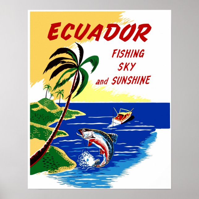 Ecuador Travel Poster (Framsidan)