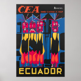 Ecuador tryck sydamerikansk konst CEA reseraffisch