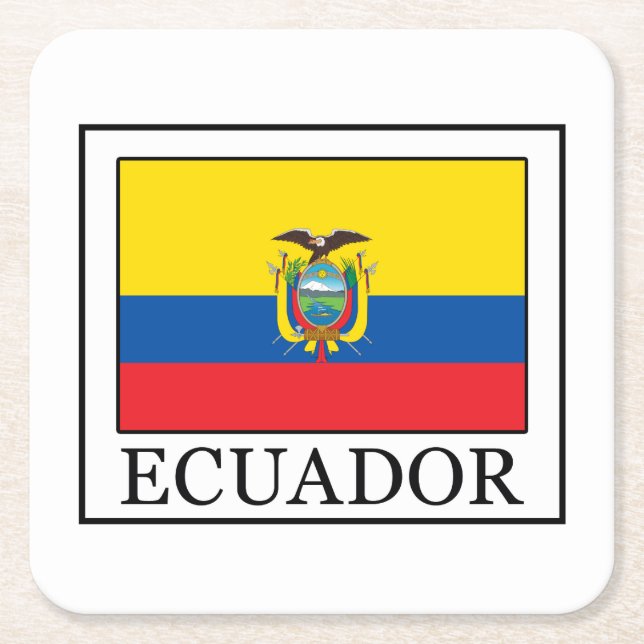 Ecuador Underlägg Papper Kvadrat (Framsidan)