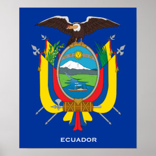 ECUADOR*-vapensköldaffisch Poster