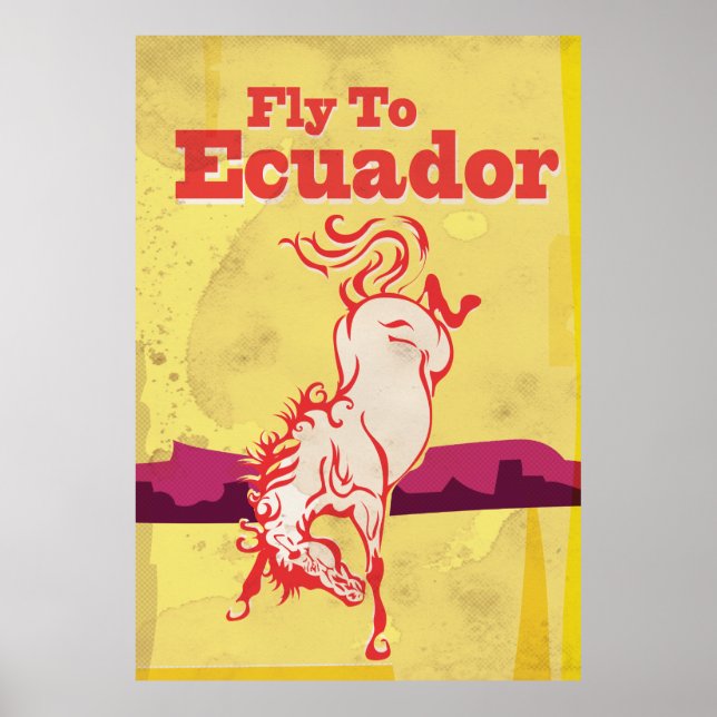 Ecuador Vintage Resemål Poster (Framsidan)