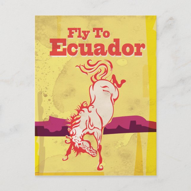 Ecuador Vintage Resemål Vykort (Framsida)