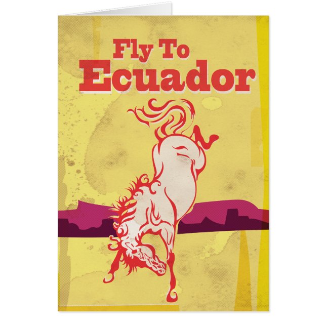 Ecuador Vintage resor Poster Hälsningskort (Framsidan)