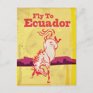 Ecuador Vintage resor Poster Vykort
