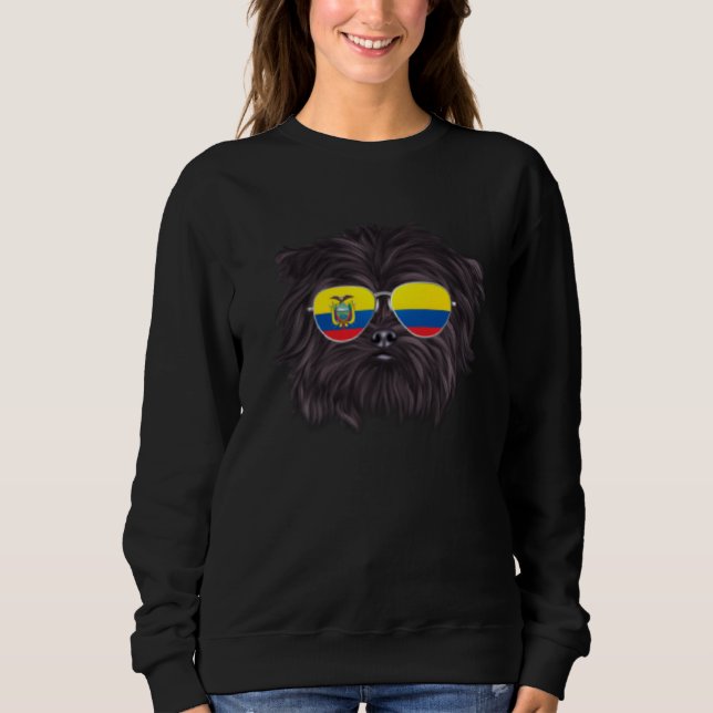 Ecuadorian Flag Affenpinscher Dog Ecuador Pocket T Shirt (Framsida)