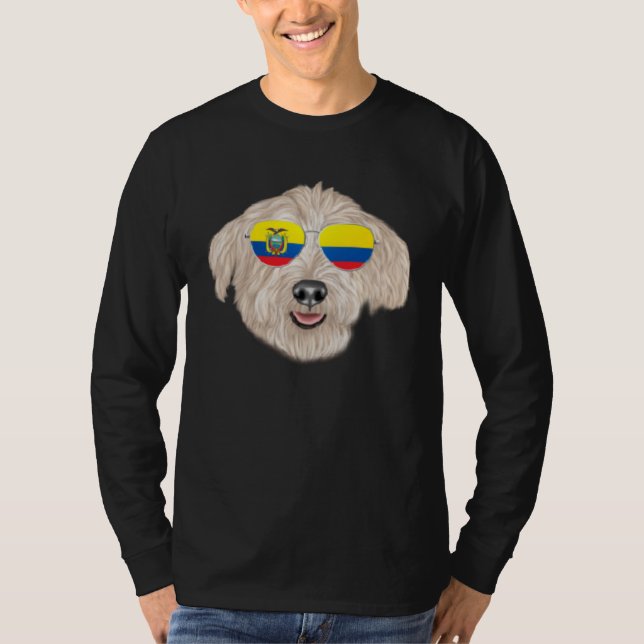 Ecuadorian Flag Glen of Imaal Terrier Dog Ecuador  T Shirt (Framsida)