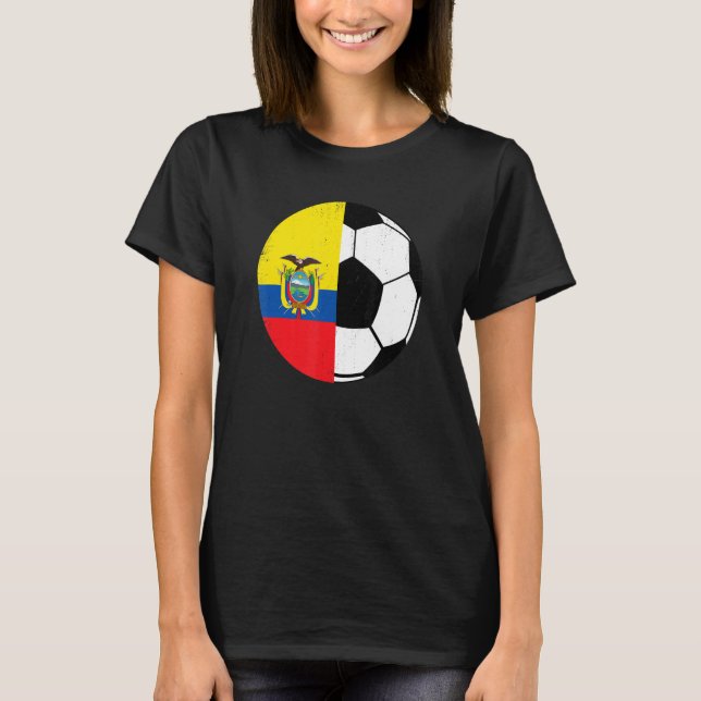 Ecuadorian Flag Soccer Fans Football   Ecuador T Shirt (Framsida)