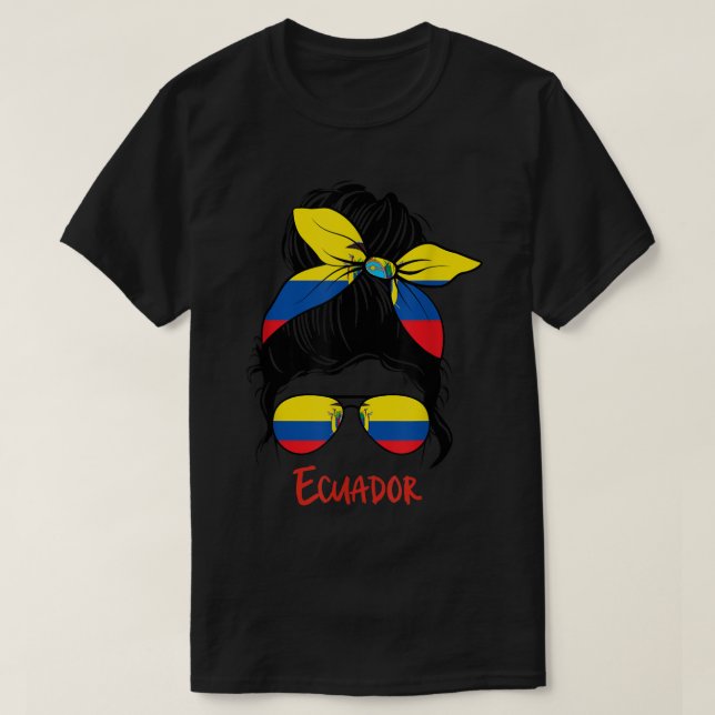 Ecuadorian Girl Ecuador girl Chica Ecuatoriana fla T Shirt (Design framsida)