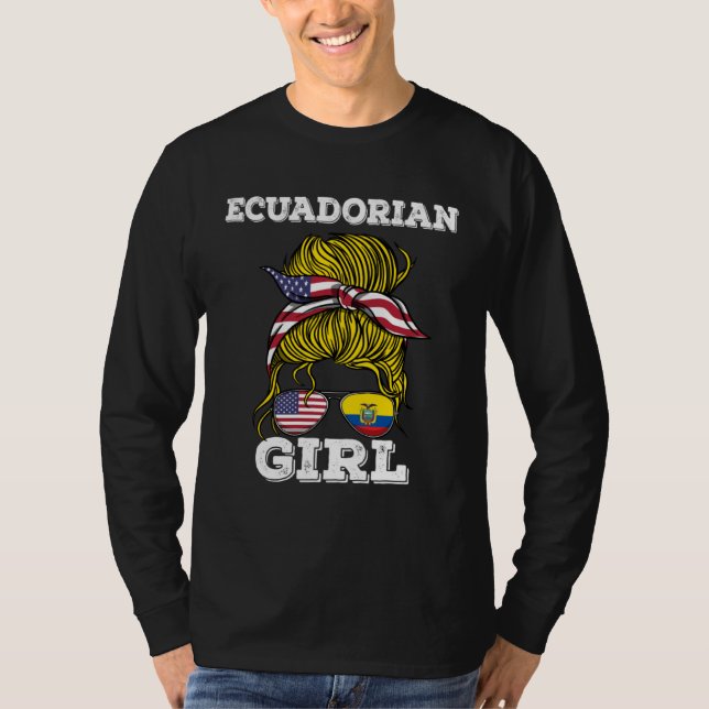 Ecuadorian Girl Ecuador Roots T Shirt (Framsida)