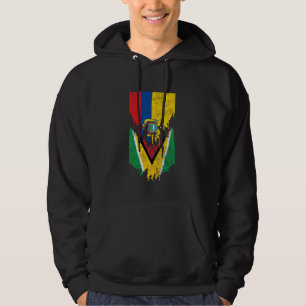 Ecuadorian Guyanese Flaggor Ripping Torn Ecuador G Hoodie