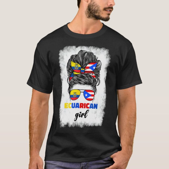 Ecuadorian och Puerto Rican Rico Ecuador Flagga Gi T Shirt (Framsida)