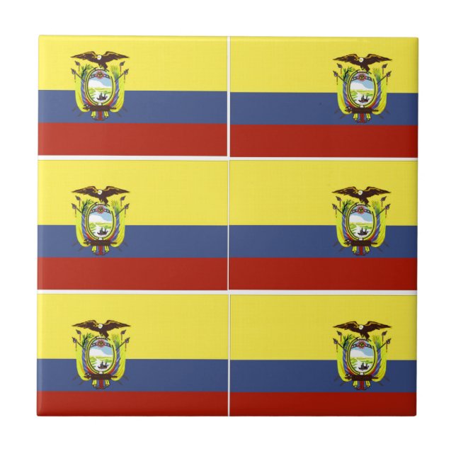 ecuadoriansk flagga kakelplatta (Framsidan)