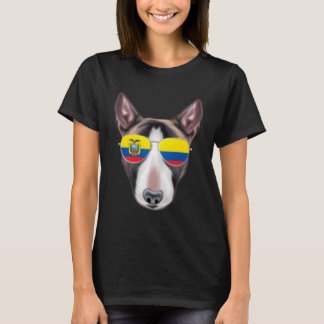 Ecuadoriansk Flagga Miniature Bull Terrier Hund Ec T Shirt