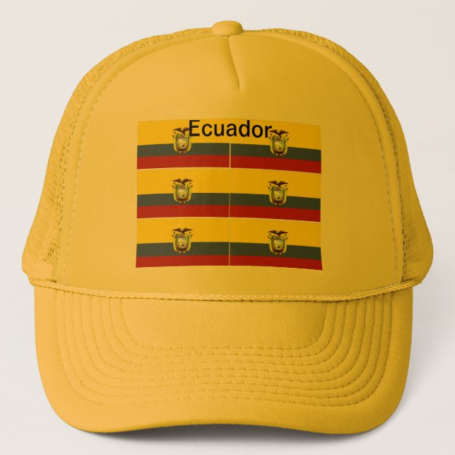ecuadoriansk flagga truckerkeps (Framsida)