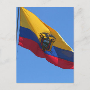 ecuadoriansk flagga vykort