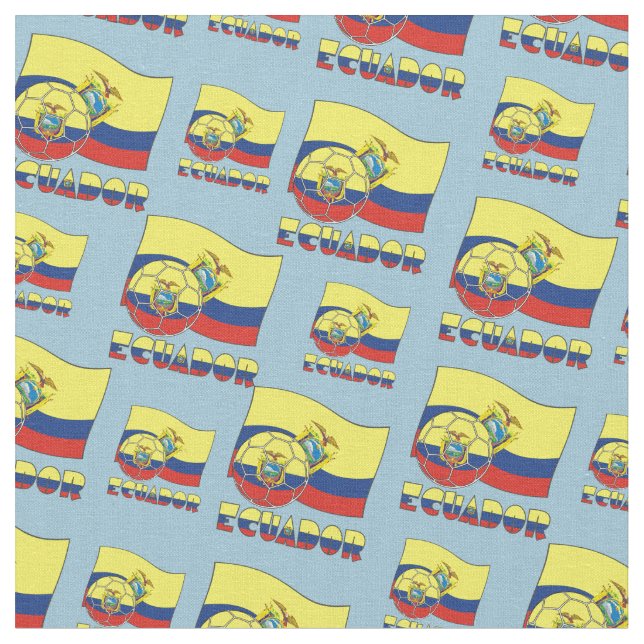 Ecuadoriansk fotboll och flagga tyg (Närbild)