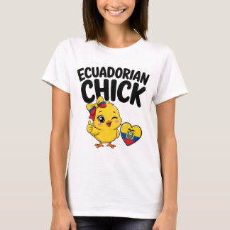 Ecuadoriansk kyckling Söt design med Ecuadors flag T Shirt