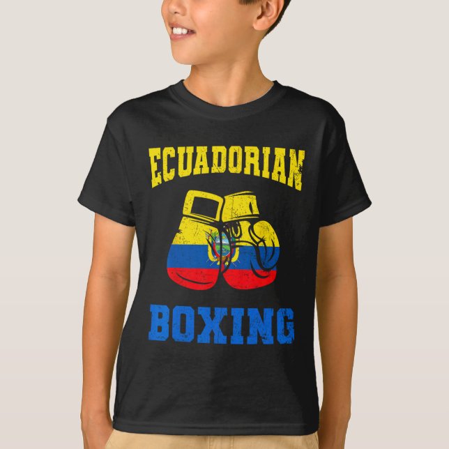 ecuadorianska boxningshandskar Ecuador Pride Boxin T Shirt (Framsida)