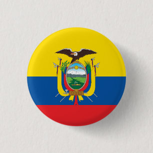 ecuadorianska (ecuadorianska) Flagga Knapp