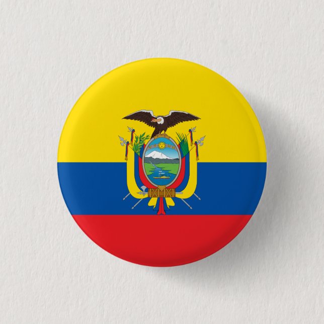 ecuadorianska Flagga, Ecuadors Flagga Knapp (Framsida)