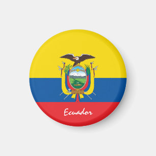 ecuadorianska flagga och ecuadorianska - resor/spo magnet