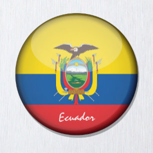 ecuadorianska flagga och ecuadorianska - resor/spo magnet