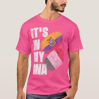 ecuadorianska och italienska Mix DNA-Flagga T Shirt