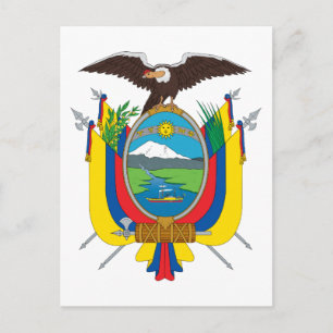 Ecuadors emblem vykort