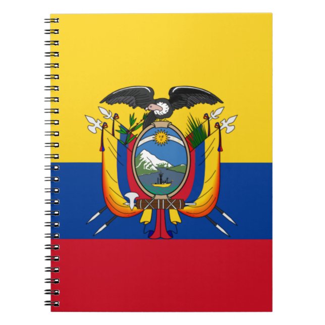 Ecuadors flagga anteckningsbok med spiral (Framsidan)