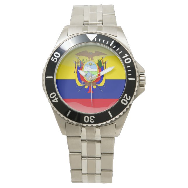 Ecuadors flagga armbandsur (Framsida)