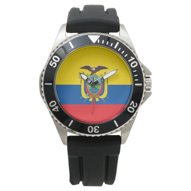 Ecuadors flagga armbandsur (Framsida)