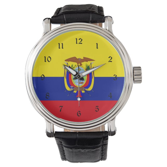 Ecuadors flagga armbandsur (Framsida)