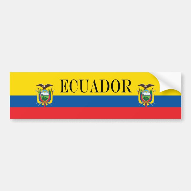 Ecuadors flagga bildekal (Framsidan)
