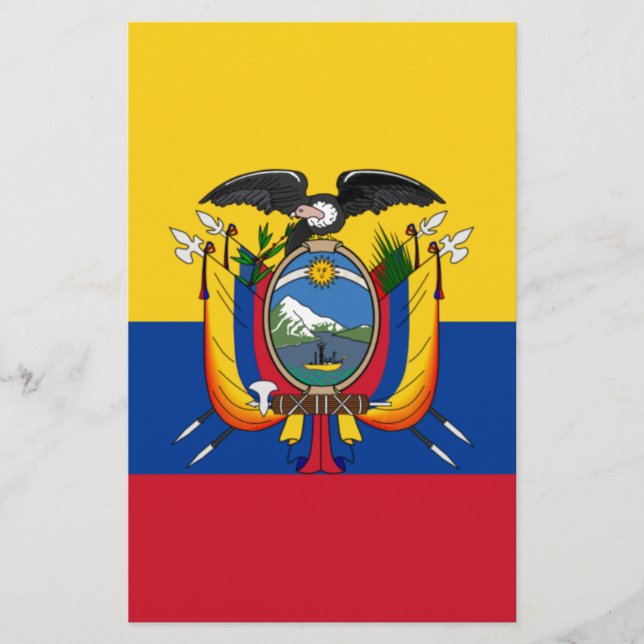 Ecuadors flagga brevpapper (Framsida)