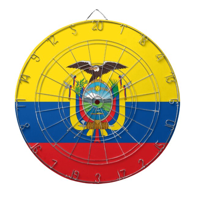 Ecuadors flagga darttavla (Framsidan)